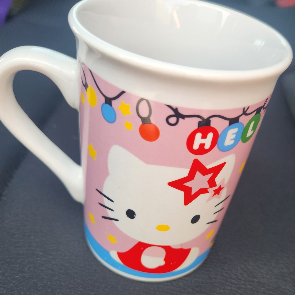 Hello Kitty Pink and White Mug with Colorful Lights